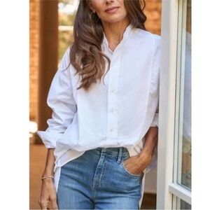 Frank & Eileen Victoria  Large Oversized Tuxedo Button Up Shirt